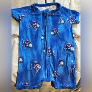 The Sleepy Sloth bamboo shorty 3/6 months